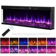 3-Sided Electric Media Fireplace 50/60