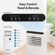 EMtronics 9000BTU Portable Air Conditioner Dehumidifier Fan Window Vent Kit USED