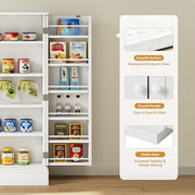 Freestanding Kitchen Cupboard Pantry Cabinet with Adjustable Shelves White