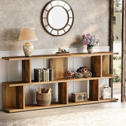 70.86 Inch Farmhouse Console Table with Open Storage Cubes for Entryway, Hallway