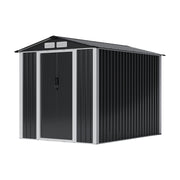 6x8 FT Outdoor Metal Storage Shed Garden Tool House Organizer Lockable Door