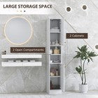 Bathroom Cabinet Cupboard Tall Free Standing Tallboy Storage Furniture 1700mm