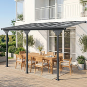 Outdoor Patio Gazebo Pergola, Aluminum Post, 4.35 x 3 m PC Roof
