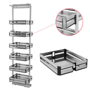 6 TIERS 300MM/400MM KITCHEN CABINET LARDER PULL OUT SOFT CLOSE UNIT 1850-2150MM