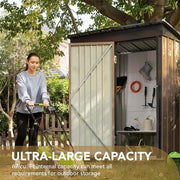 5 X 3FT Metal Garden Shed Outdoor Storage Shed House Box Pent Roof Lockable