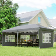 3 x 6m Heavy Duty Gazebo Marquee Party Tent with Storage Bag Grey