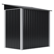 Garden Shed 6X4FT Metal Pent Roof Outdoor Storage Tool House with Lockable Door