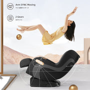 Luxe - Black - Zero Gravity massage chair SL Track 3 auto progs airbag Compact