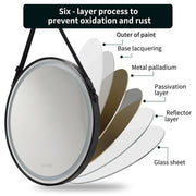 Oversized Bathroom Mirror LED Lighted Wall Mirror with Demister Exclusive Design