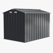 Garden Shed 10X7 Metal Apex Roof With Lockable Doors Outdoor Storage Tool House