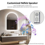Eye-catching Bluetooth Bathroom Mirror LED Lighting Fogless Date Time Display