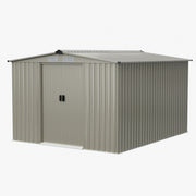 10 x 8FT Garden Shed Metal Apex Roof Outdoor Storage House With Free Foundation
