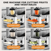 French Fry Cutter Potato Dicer Commercial Fruit Vegetable Chopper with 3 Blades.