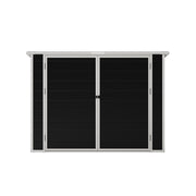 Garden Shed 7x4ft Plastic Tools Storage House with Floor & Lockable Double Doors