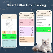 65L Self-Cleaning Automatic Cat Litter Box Cabinet App Control Safety Detector