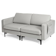 Modern Upholstered Loveseat Sofa 2-Seat Sofa Couch w/ Seat Cushions