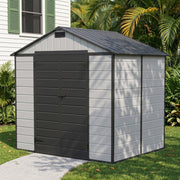 Plastic Garden Shed 8x4FT 8x6FT 8x8FT Apex Roof Outdoor Storage Sheds Tool Box
