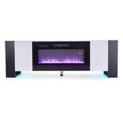 Electric Fireplace with TV Stand Unit Cabinet LED Fire Flame Heater Living Room