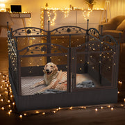 Heavy Duty Dog Puppy Play Pen w/ Floor Mat Pet Enclosure Exercise Playpen Large