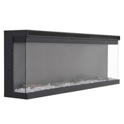 50 in Media Electric Fireplace Wall Glass Recessed Inset 3 Sided LED Fire Heater