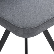 Dining Table and Grey Chairs Set of 6 Square Wooden Kitchen Table Metal Legs