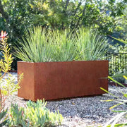 Corten Steel Rectangle Planter Garden Plants Pot Indoor Outdoor Trough Tub Box