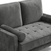 2 Seater Velvet Sofa with 2 Pillows Modern Couch Love Seat Settee Home Office