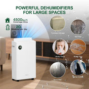 Philodeco 20L/Day Dehumidifier 5.5L Tank Timer Display Hose Laundry Condensation