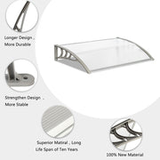 Door Canopy Awning Shelter Outdoor Porch Patio Front Back Window Roof Rain Cover
