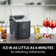Caso IceChef Compact Ice Cube Maker Machine 1L Tank 500g/hr Two Sizes Black