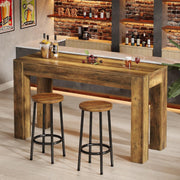63'' Long Bar Table Modern Rectangular Counter Height Pub Table for Bistro,Bars