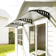 Door Canopy Outdoor Awning Rain Shelter for Window Porch 303x96 Clear