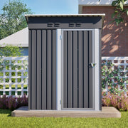 5x3 FT Metal Garden Shed, Ventilated Tool Storage, Weatherproof Lockable Unit UK