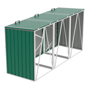 Triple Wheelie Bin Storage Metal Store Cover Garden Rubbish Dustbin 3 Shed House
