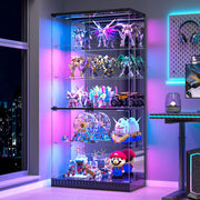 Glass Display Cabinet Lock RGB LED Figurine Collectibles Showcase Lockable Case