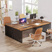 180cm Long Computer Desk 2 Person Desk Workstation Study Desk for Home Office