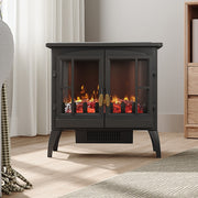 2000W Electric Fireplace Realistic Log Burning Flame Effect Stove Fire Heater UK