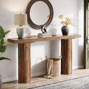 63-Inch Console Table, Farmhouse Narrow Entryway Sofa Table For Living Room