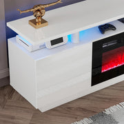 Large Fireplace TV Stand for TVs up to 90 Inches With Electric Fireplace Insert