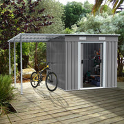 Metal Garden Shed 8 X 6, 8 X 8, 8 X 10 ft Storage Shed House with Extended Roof