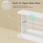 Small Rounded Display Case with Glass Doors & RGB Lights for Action Figures