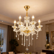 Marie Therese Chandelier Ceiling 6 Light Crystal Effect Lamp with Free LED Bulbs