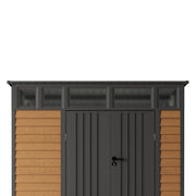 8 x 7ft Metal Garden Shed Waterproof Outdoor Bike Tool Storage Shed Double Doors