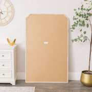 Arched White Washed Distressed Wooden Frame Wall & Leaner Mirror - 90cm x 145cm