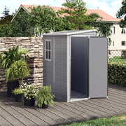 Large Plastic Shed 8x8 6x8 5x4FT Outdoor Garden Tools Storage House with 2 Doors