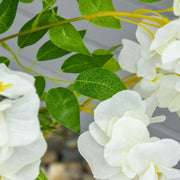 Artificial Plant White Wisteria Tree in Pot Plant for Decor, 160cm