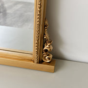 Antique Gold Ornate Arch Overmantle Mirror 88cm x 100cm