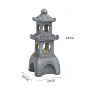 Solar Powered Garden Water Feature Outdoor Water Fountain Cascade with LED Light