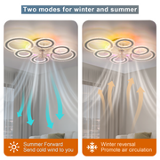 Smart Ceiling Fan with Lights Reversible Dimmable LED Ceiling Light Fan & Remote