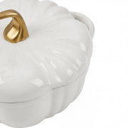 Pumpkin Shaped Enameled Cast Iron Casserole Pot with Lid Halloween Dutch Oven